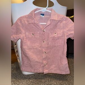Kids Pink Button-Up Shirt